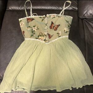 Chic Butterfly Print Mini Dress